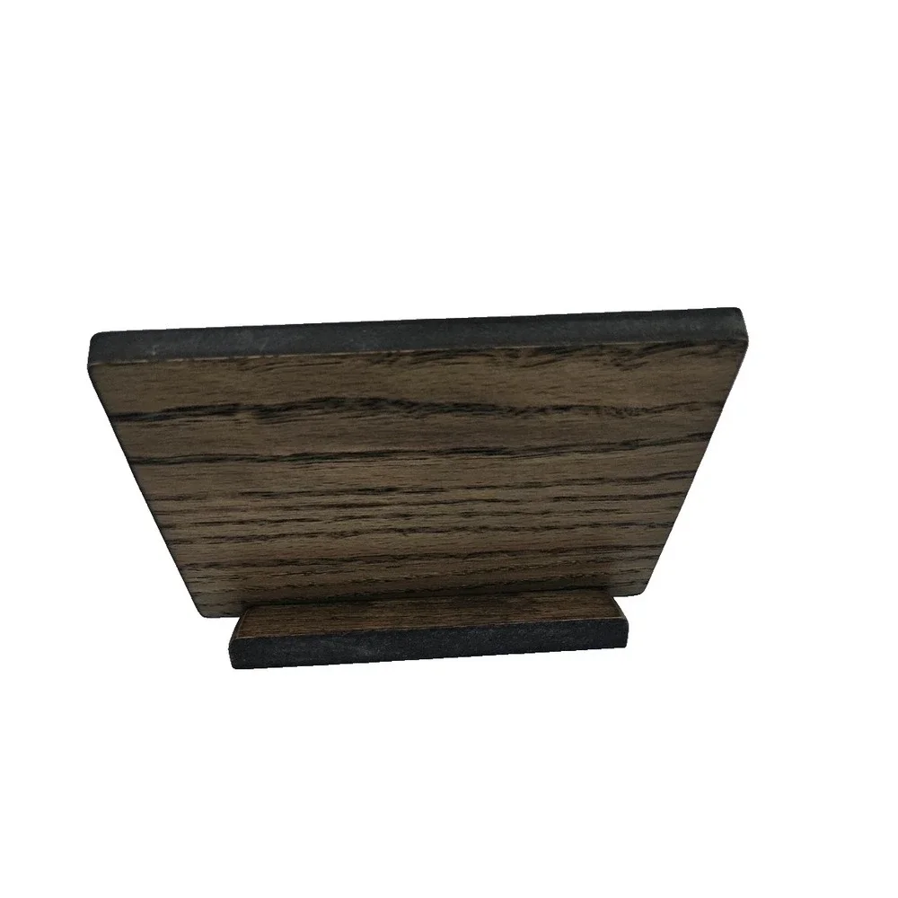 Asian Calligraphy‎ Art Wooden Stand Gold Ceramic Accent Plate 6x4 Decor